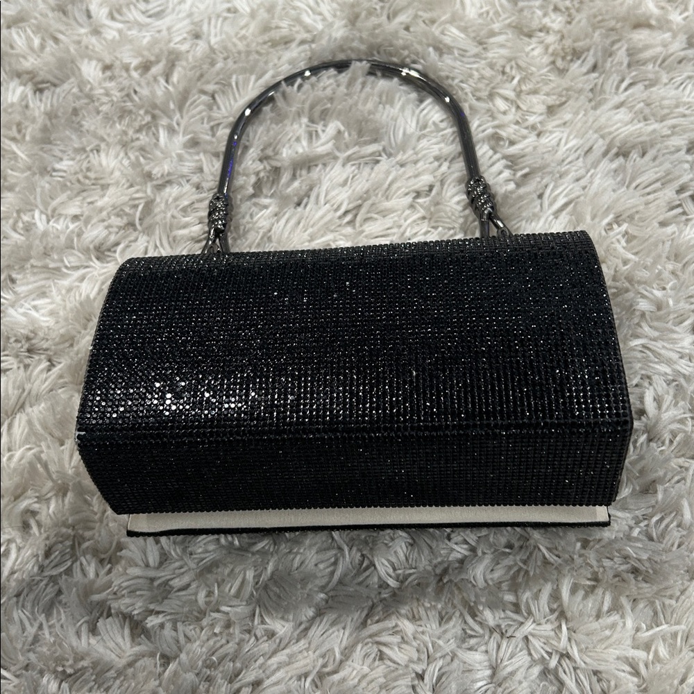 Bebe Black Rhinestone Evening Bag - Picture 4 of 5